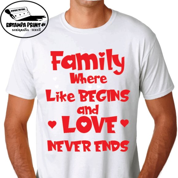 FAMILY LOVE T-SHIRT UNISEX VALENTINE'S DAY - Picture 1 of 1